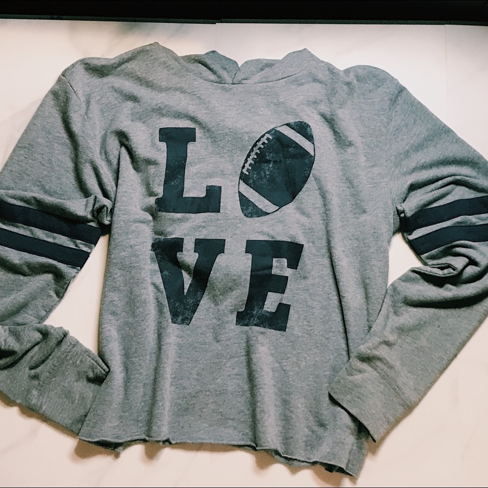 Fifth sun cropped football hoodie
